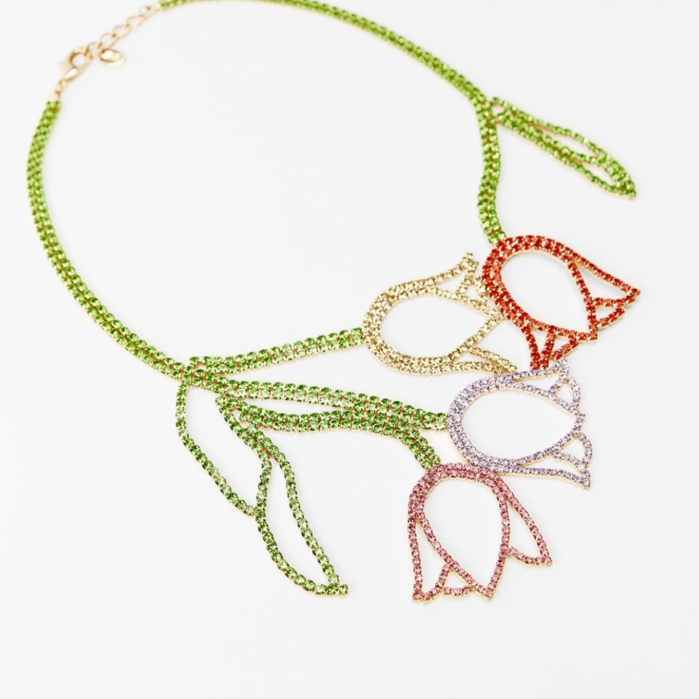 Zara necklace Rhinestone - Picture 2 of 5